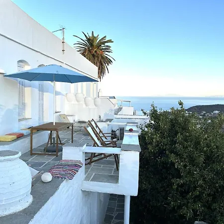 Traditional Cycladic House With A View