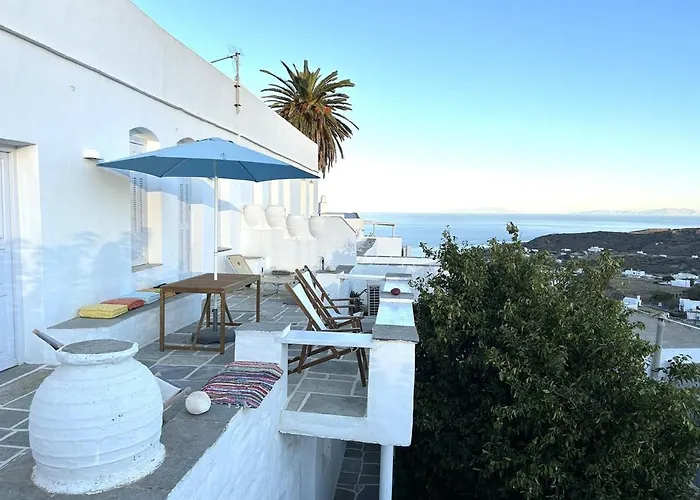 Traditional Cycladic House With A View