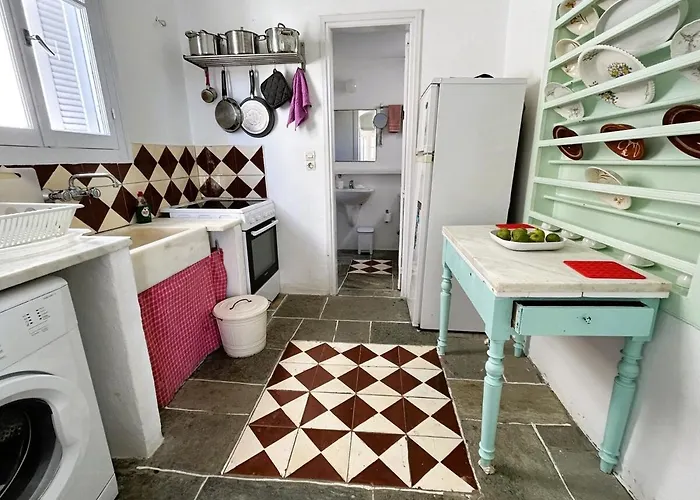 Traditional Cycladic House With A View